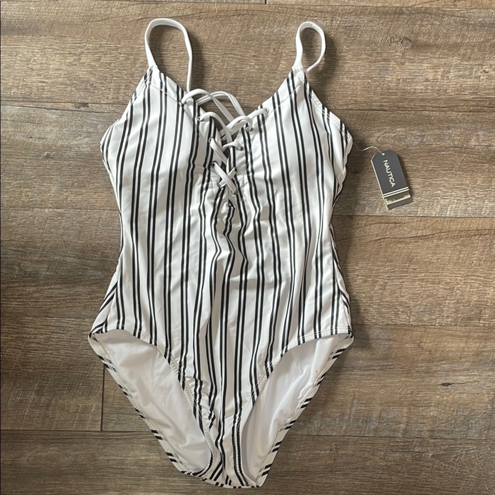 NWT Nautica striped one piece swimsuit